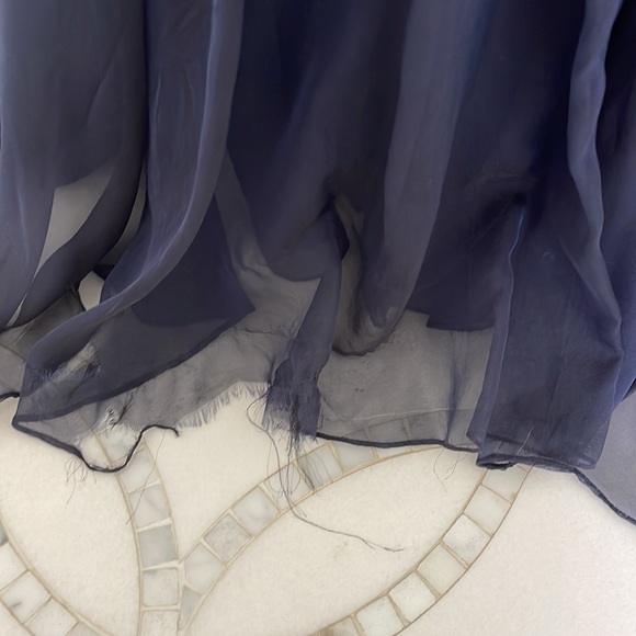 Teri Jon long dress. Size 16 blue taffeta top and chiffon bottom. - Picture 8 of 8